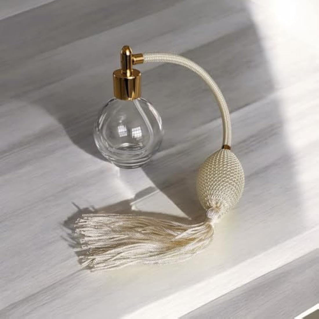 78ml Glass Perfume Atomizer Bottle with Ivory Tassel & Funnel