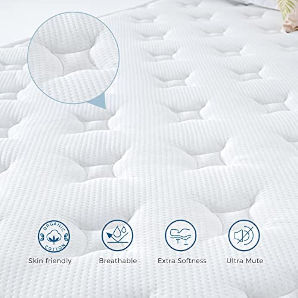 Inofia Single Mattress | 9 Inch Memory Foam Pocket Sprung Hybrid