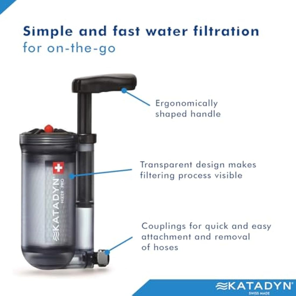 Katadyn Hiker Pro Transparent Water Filter – Portable Pump Purifier