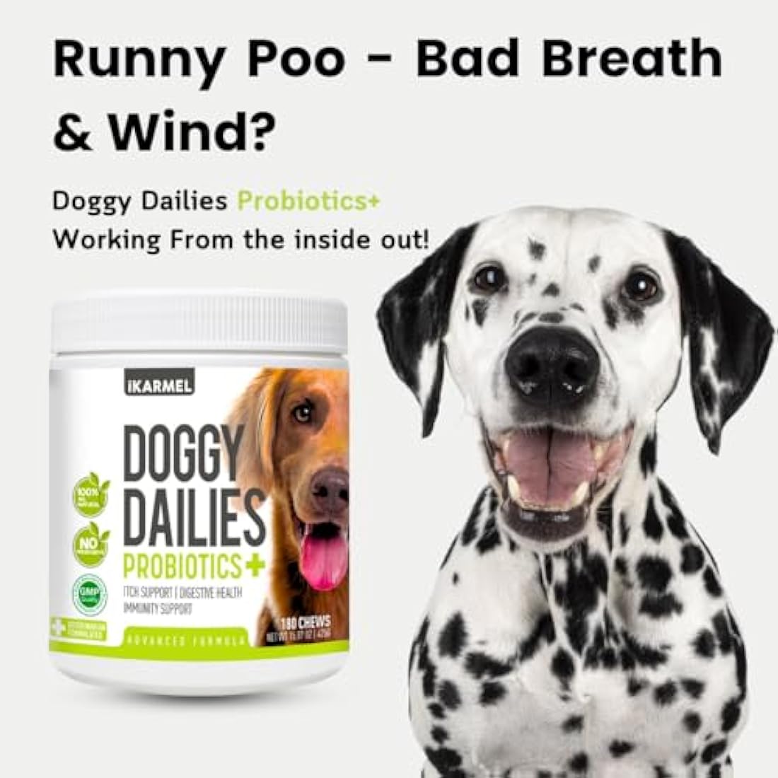 Doggy Dailies Probiotics for Dogs – Digestive & Immune Support Chews