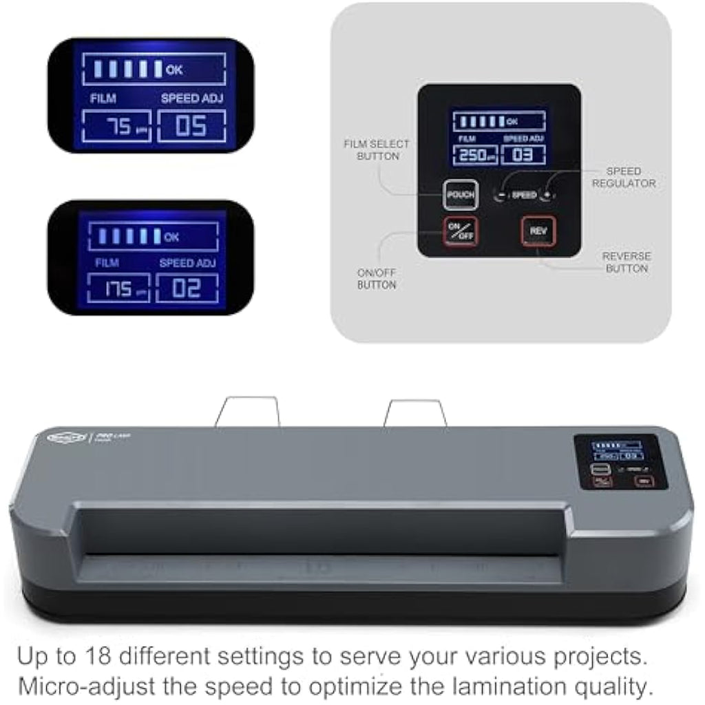 SINCHI A3 Thermal Laminator & Foil Applicator | 4-Roller LCD Display