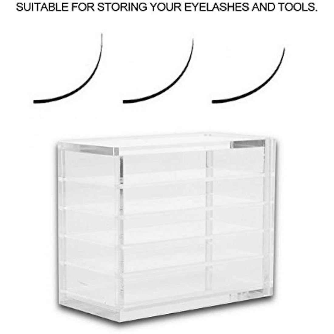 5-Layer Acrylic Eyelash Storage Box | Lash Extension Organizer