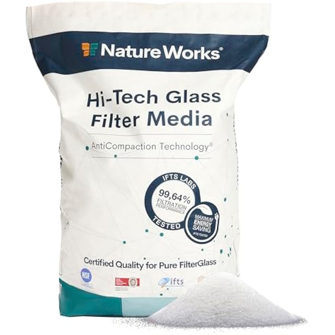 Nature Works Glass Filter Sand for Swimming Pools - 10 kg Bag