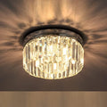 Rayofly Modern 2-Tier Crystal Chandelier – 6-Light Chrome Flush Mount