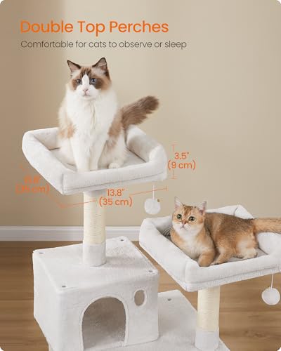 Feandrea 143cm Multi-Level Cat Tree | Plush Cat Tower with 11 Scratching Posts