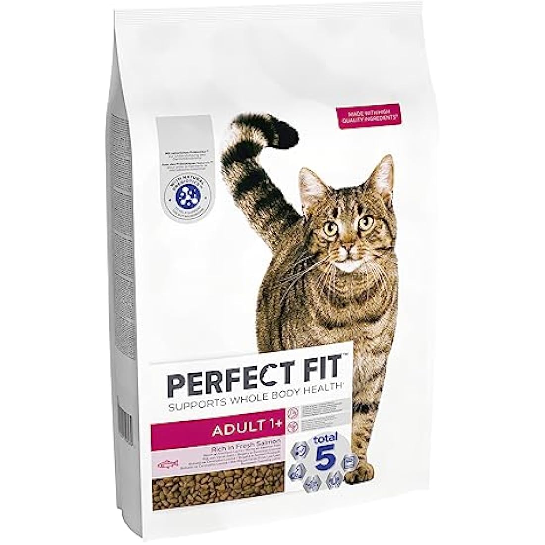 Perfect Fit Adult 1+ Dry Cat Food | Rich in Salmon | 7 kg Bag