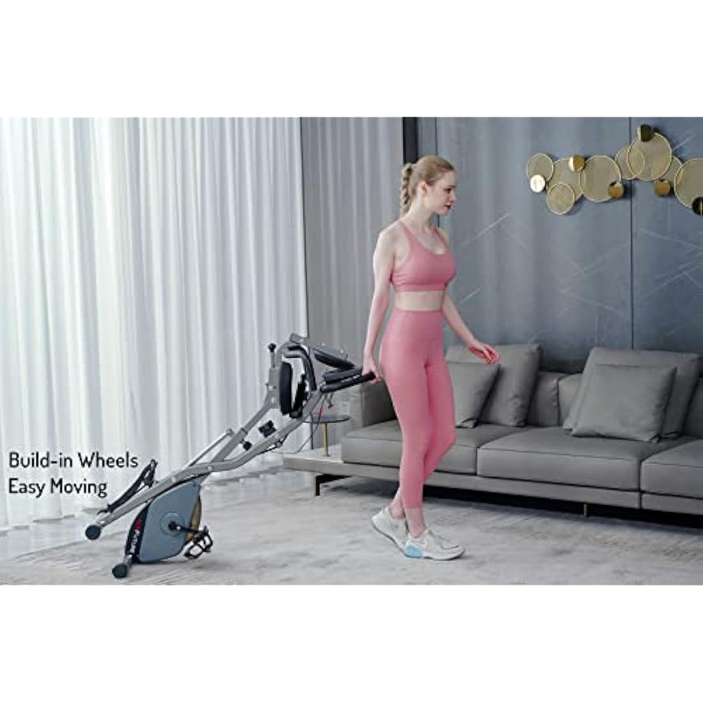 AceFuture 4-in-1 Folding Exercise Bike - 16-Level Magnetic Resistance