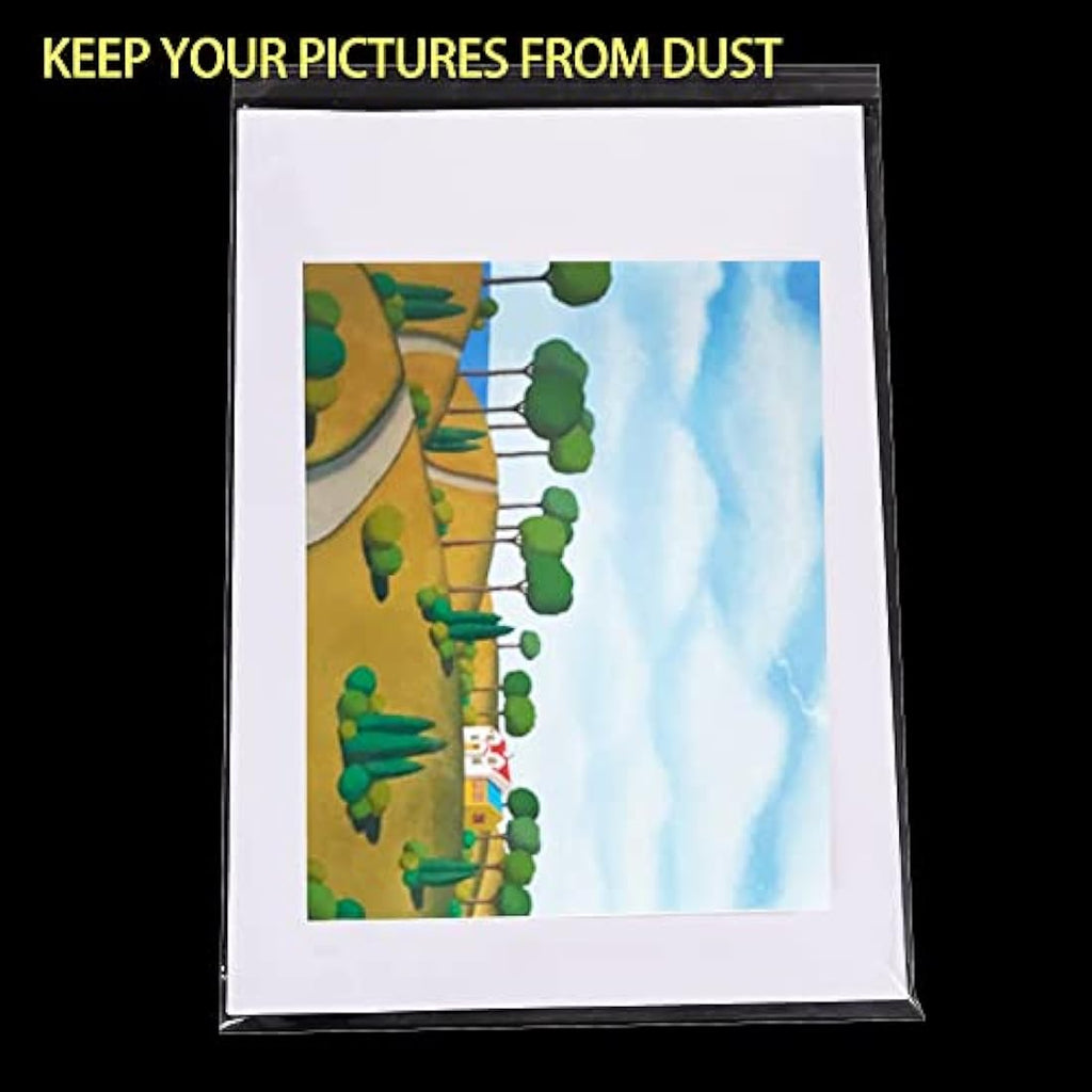 A3 Clear Cellophane Bags – 100 Pack Self-Sealing OPP Bags