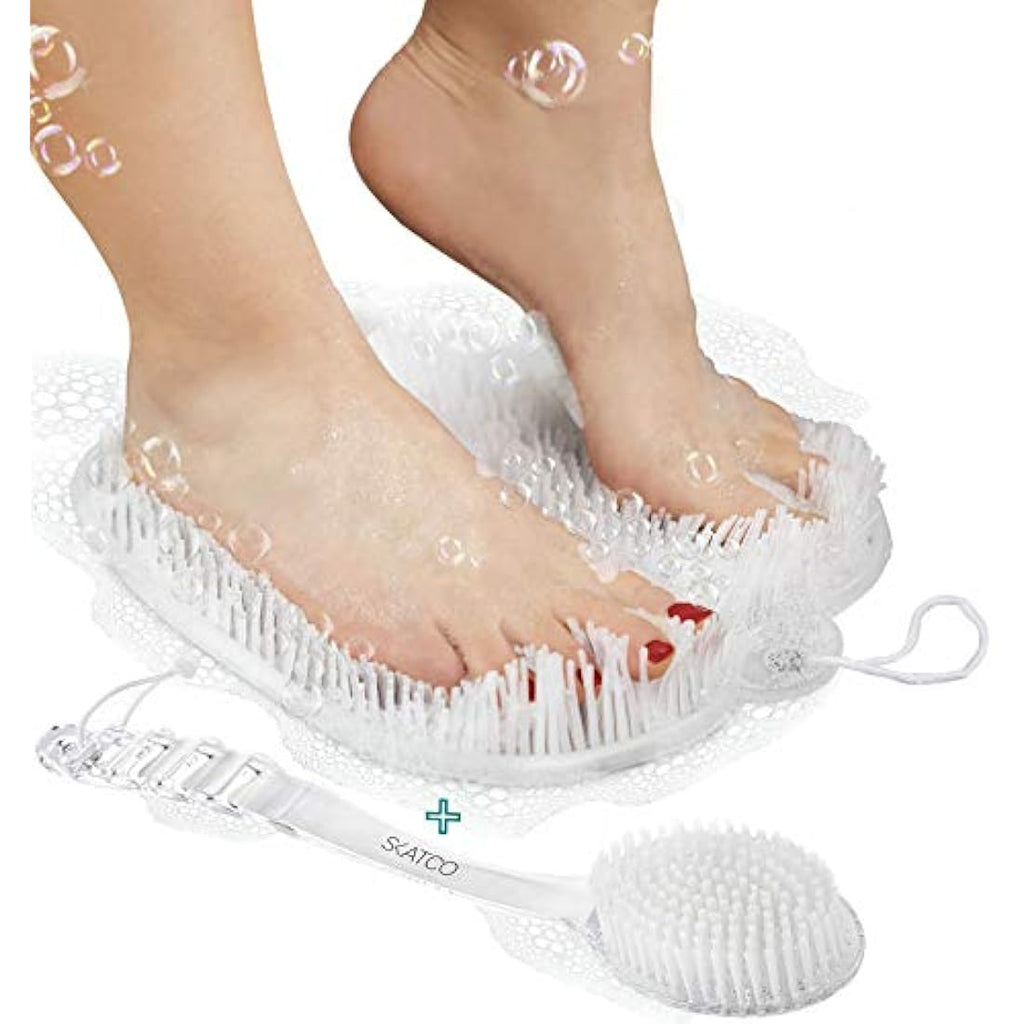Skatco Foot Scrubber and Body Brush Set – Non-Slip Shower Mobility Aid