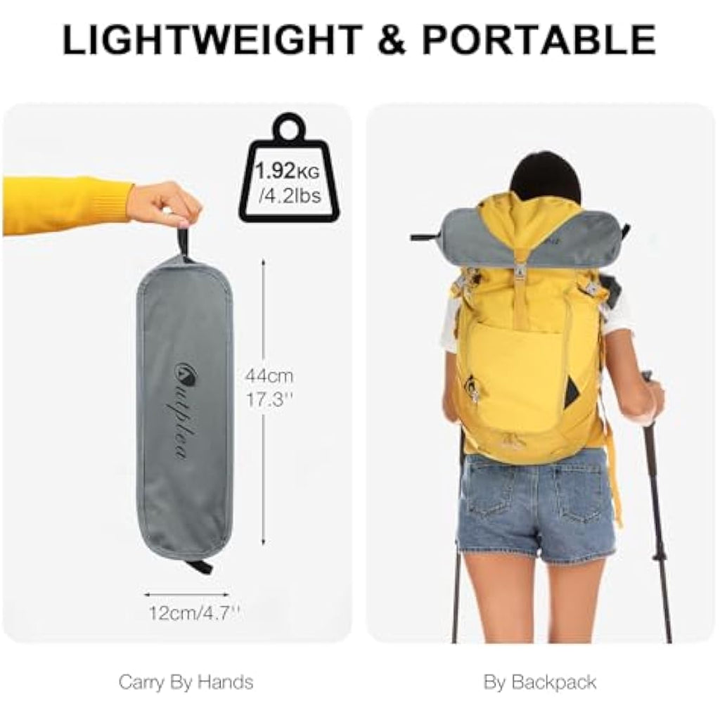 Outplea Lightweight High Back Camping Chair | Portable Folding Chair, Grey