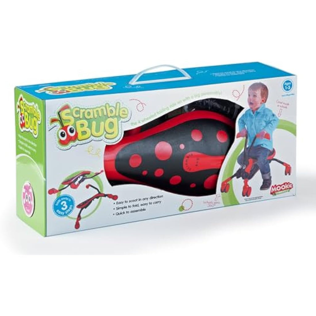 Scramblebug 4-Wheel Balance Bike – Foldable Beetle Ride-On for Ages 1-3