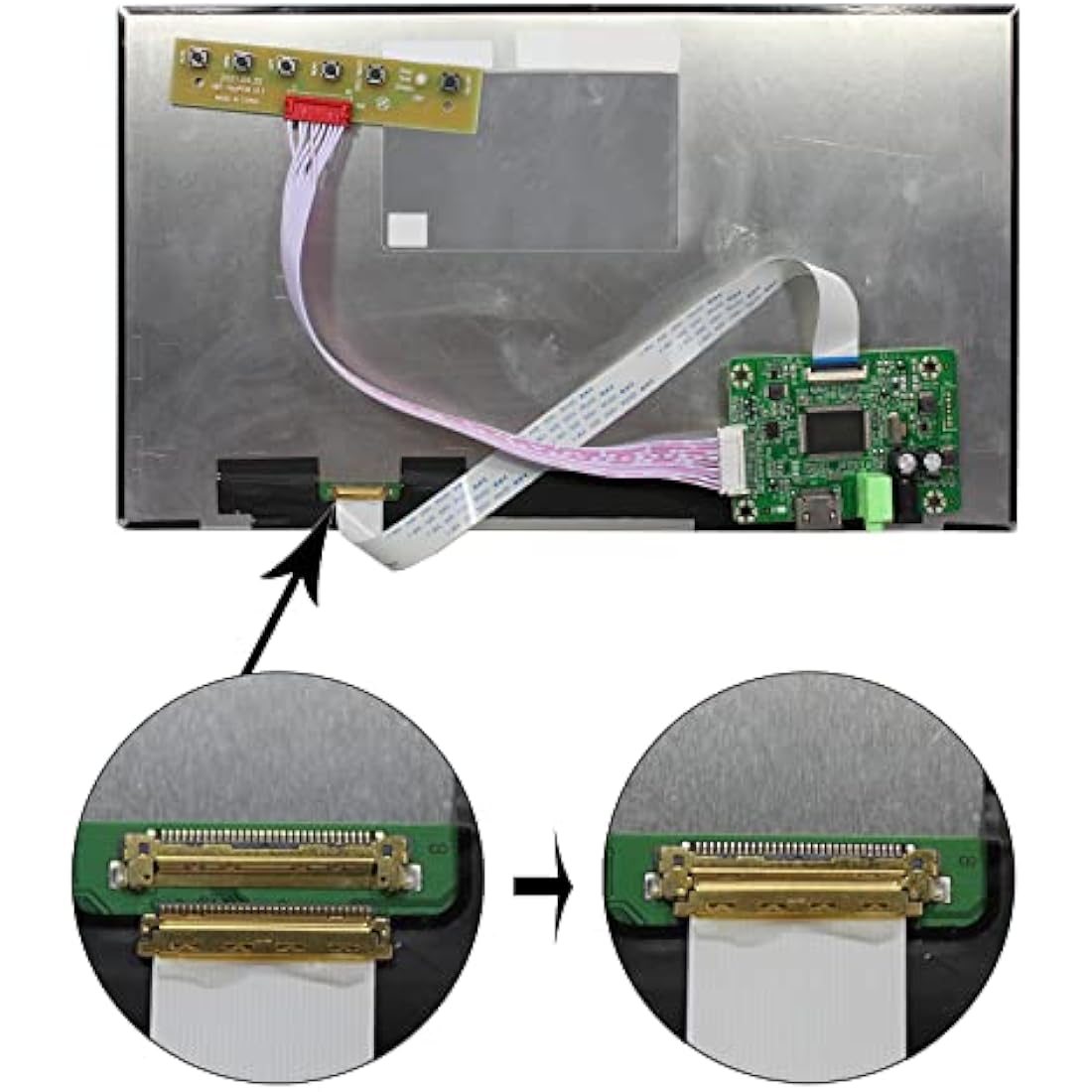 VSDISPLAY 30-Pin EDP LCD Controller Board for 11.6-17.3" 1920x1080 Screens