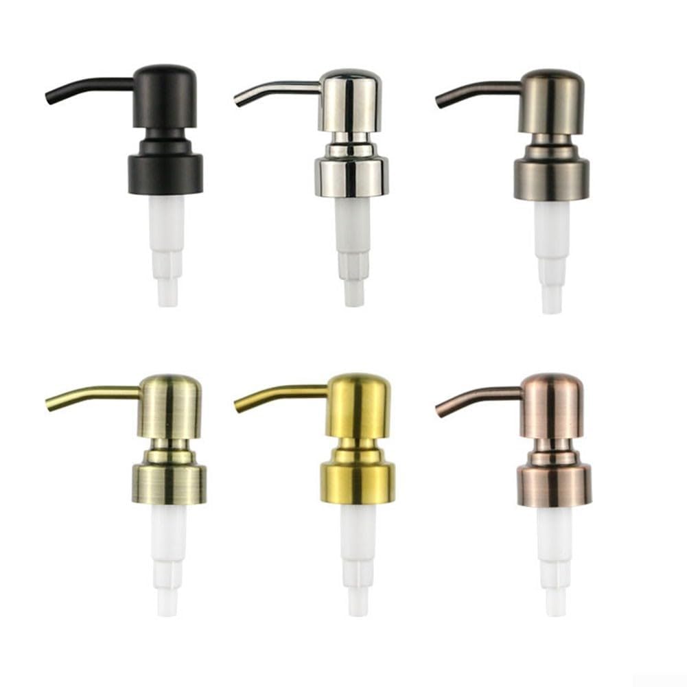 CulinaBlend Stainless Steel Lotion Soap Dispenser Pump Head 28/400 Thread Push Type Replacement Spare Bathroom Gadget Bronze