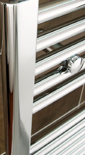 800mm Wide Chrome Heated Towel Rail Radiator Straight Flat Bathroom Warmer Rack Central Heating Turkish Zone 800mm Wide x 800mm Height - image 2
