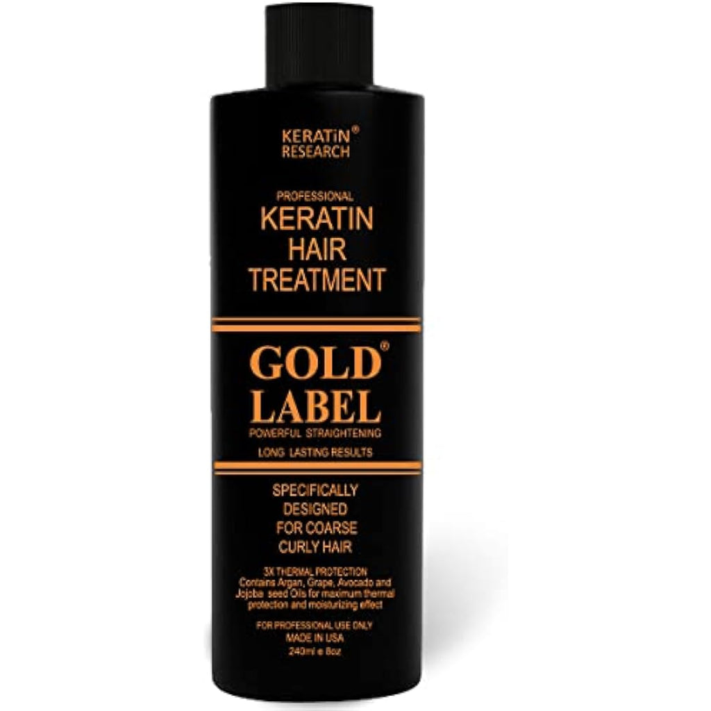 Gold Label Professional Keratin Treatment for Coarse & Curly Hair – 240ml