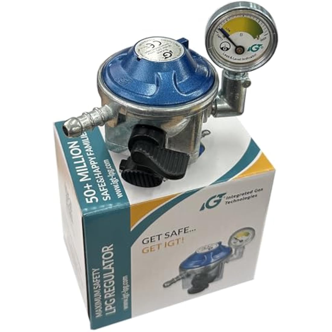 IGT Butane Gas Regulator with Pressure Gauge for 21mm Cylinders