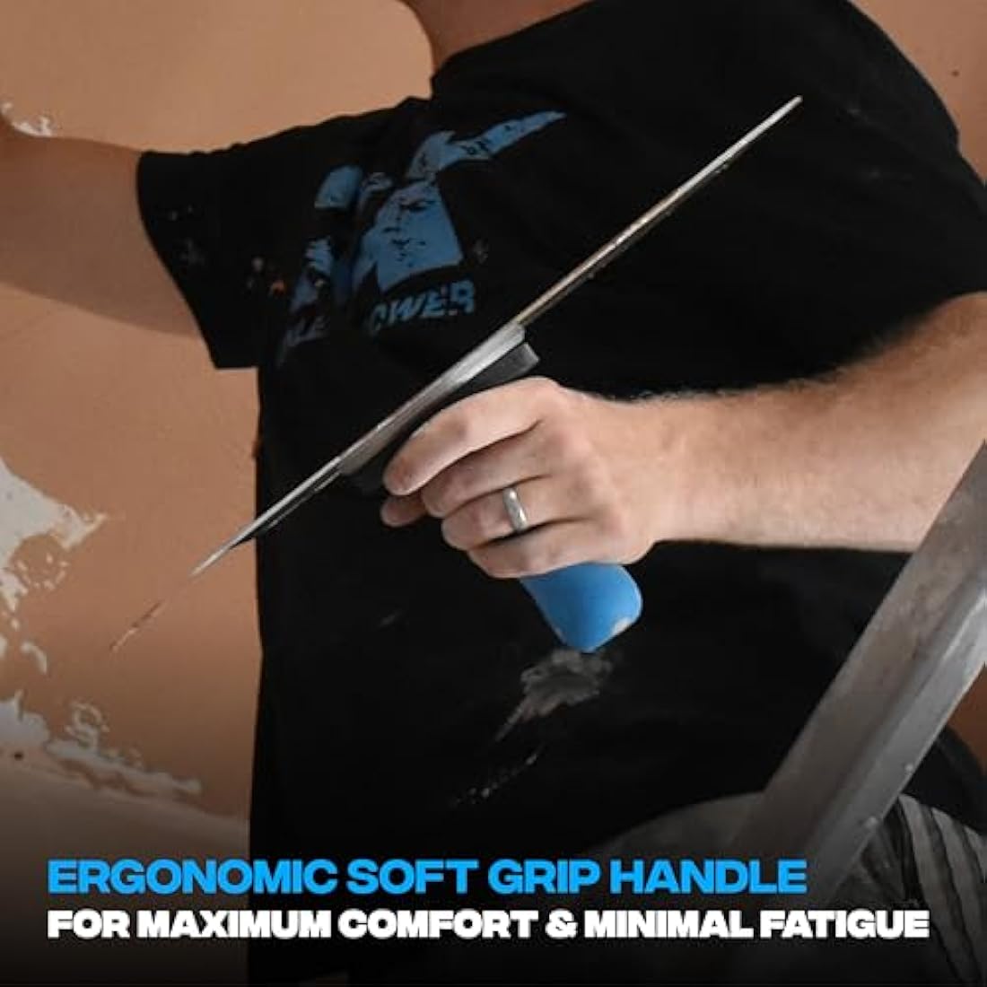 OX Pro Plastering Hawk – 13" x 13" Tempered Aluminium with Soft Grip