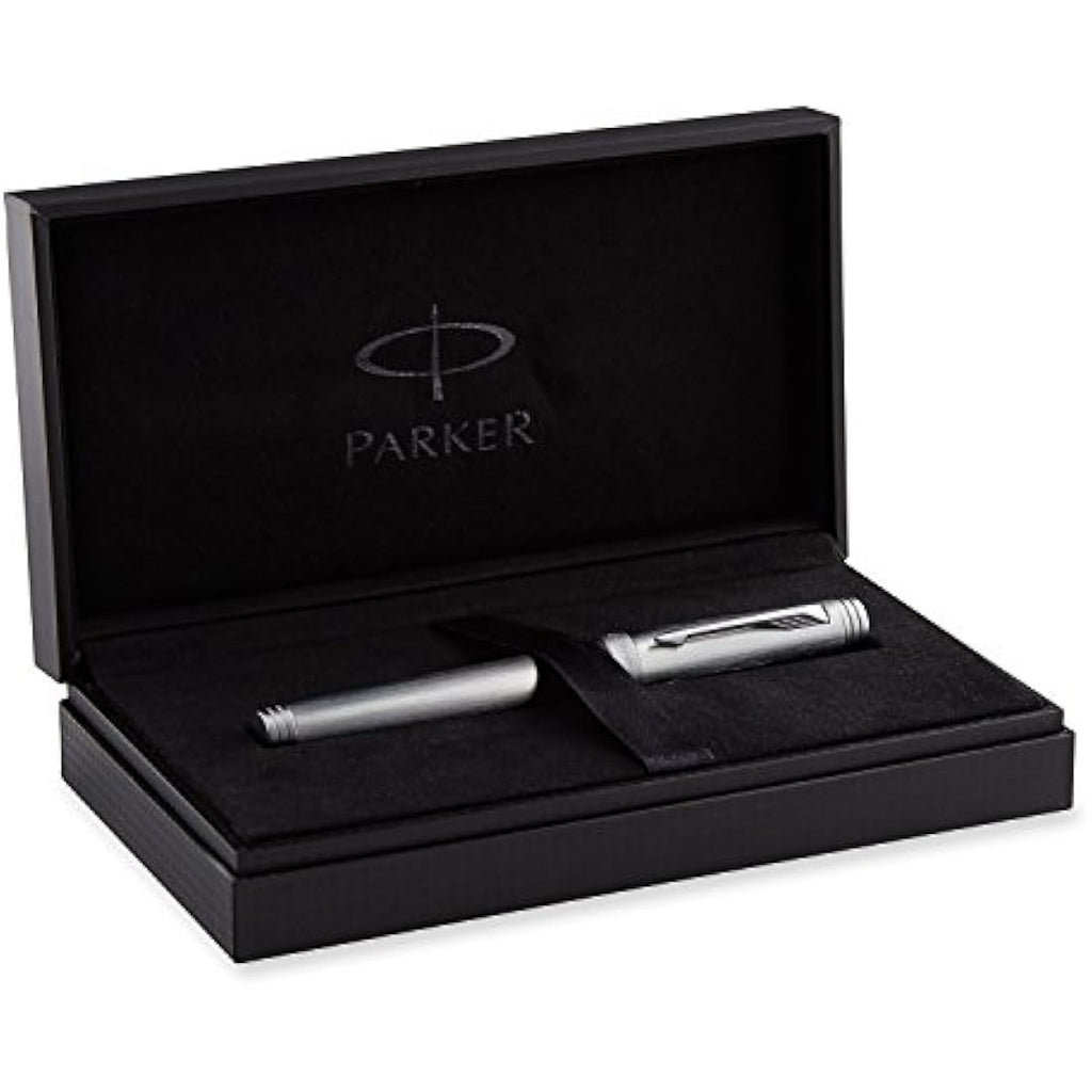 Parker Premier Titanium Rollerball Pen | Luxury Brushed Finish Gift Box