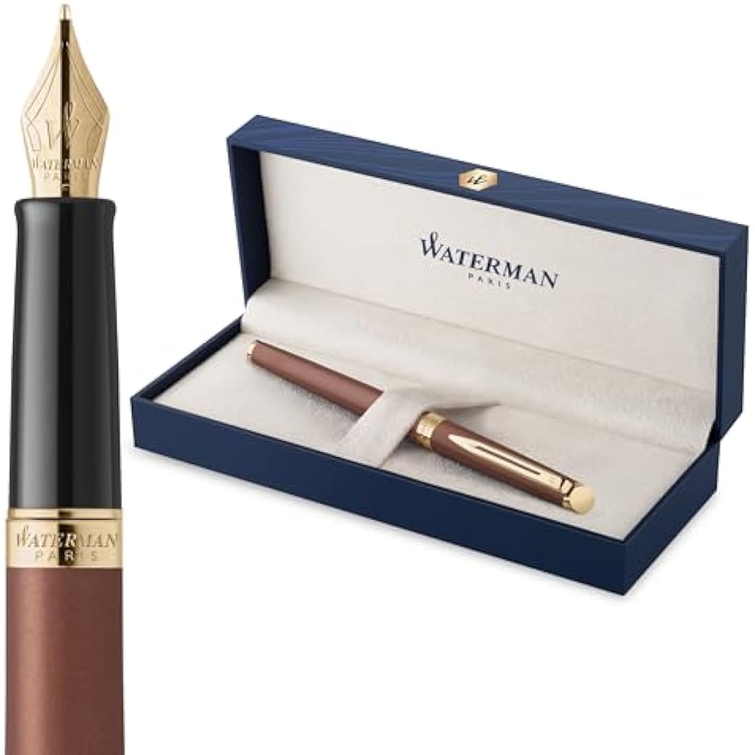 Waterman Hémisphère Fountain Pen – Copper Red, Medium Nib Luxury Pen