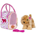 Pucci Pups Plush Cocker Spaniel Toy Dog with Pink Heart Carrier Bag