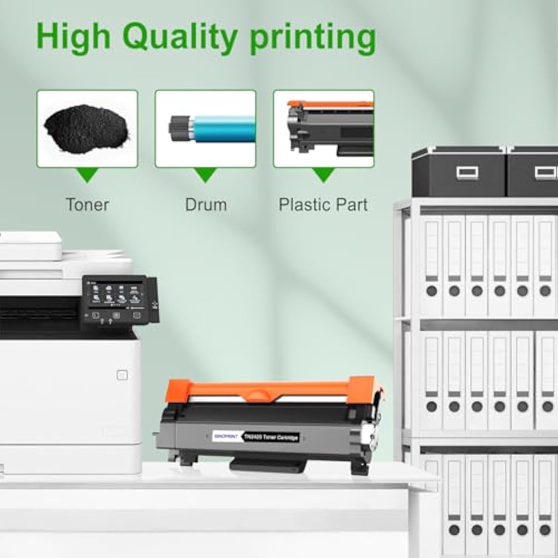 SINOPRINT TN2420 High Yield Toner Cartridge 4-Pack for Brother MFC-L2710DW