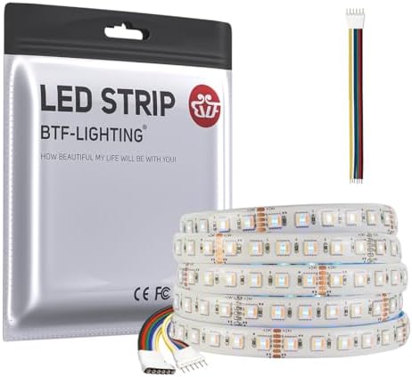 BTF-LIGHTING 5-in-1 RGBCCT LED Strip | DC24V IP65 Waterproof 5M 480LEDs