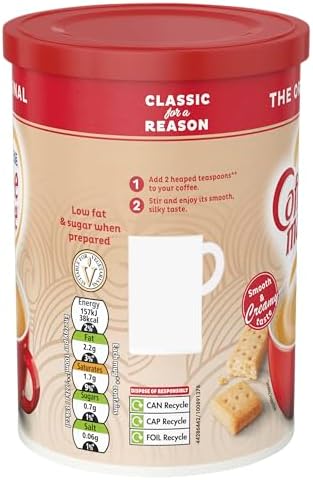 Nestlé Coffee Mate Creamer - 550g Canister (6 Pack) - 3.3kg Total