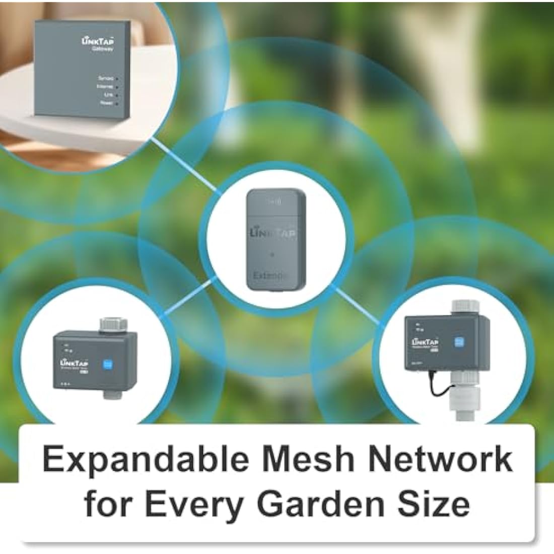 LinkTap G1S Wireless Water Timer & Gateway | Smart Weather-Aware Irrigation