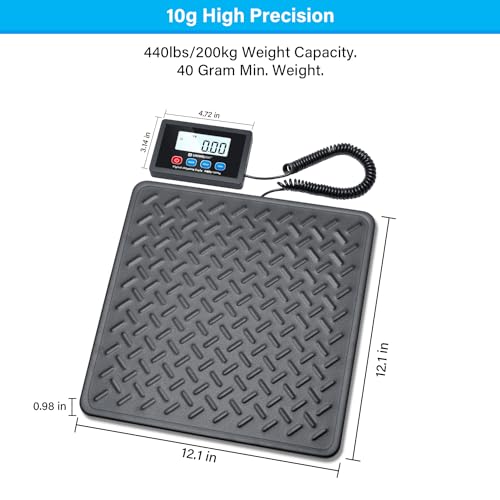UNIWEIGH 440lbs Digital Postal Scale | Heavy Duty Alloy Steel Shipping Scale