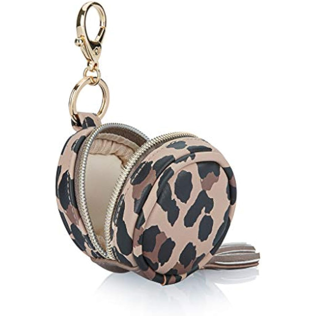 Itzy Ritzy Pacifier Case Charm Pod – Leopard Print Diaper Bag Clip