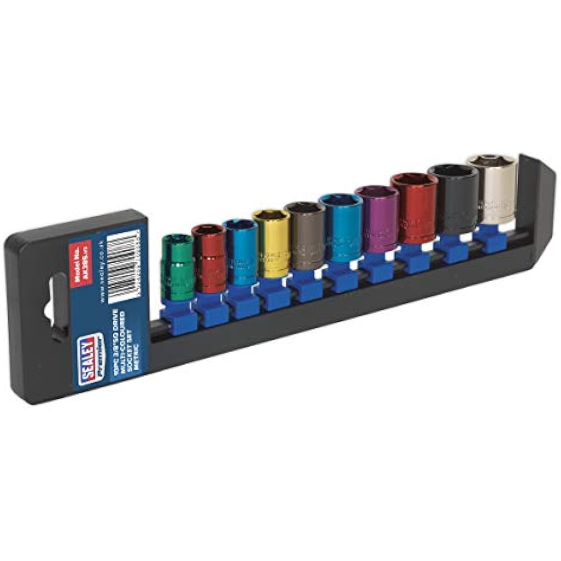 Sealey AK285 10-Piece 3/8" Sq Drive 6pt Metric Walldrive Socket Set