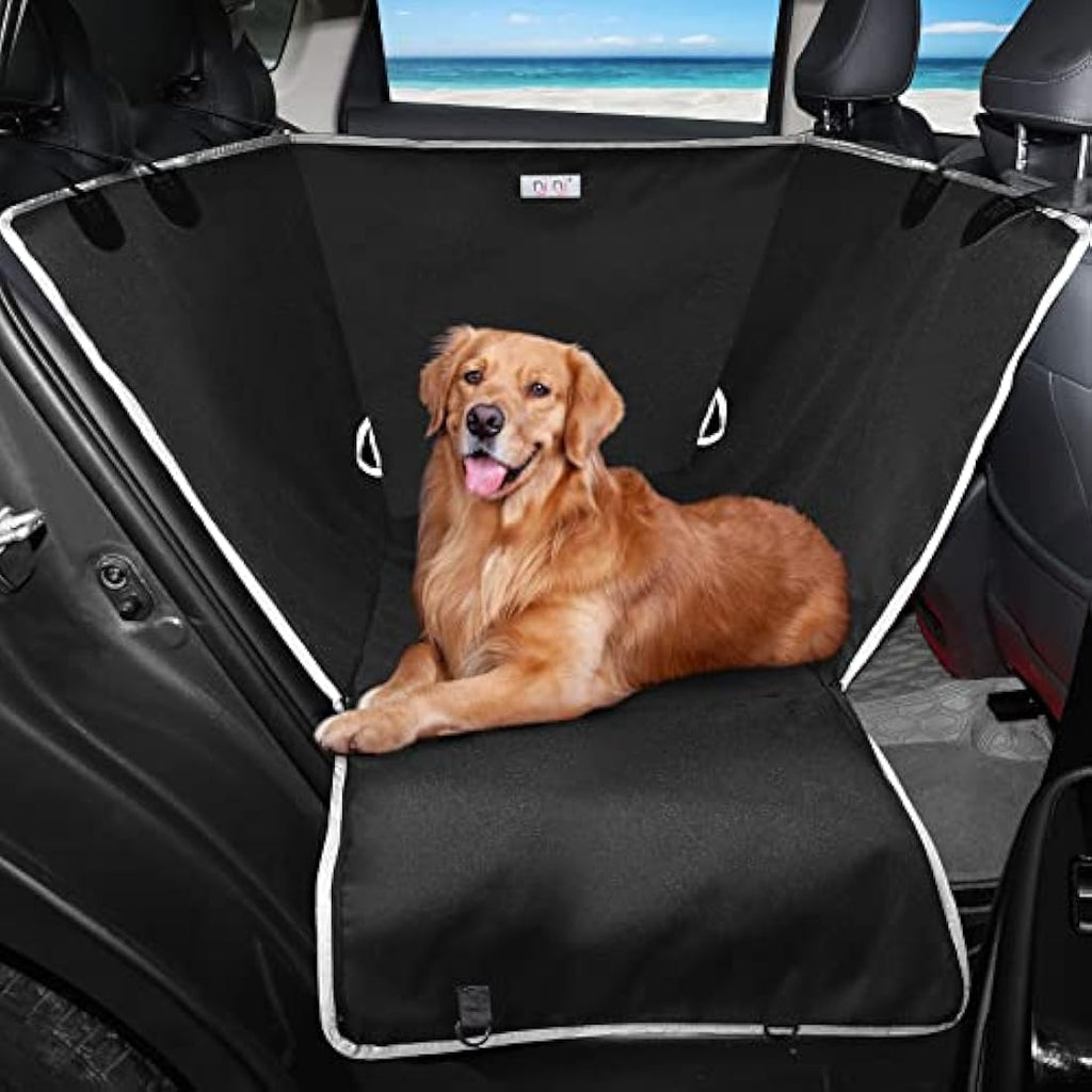 njnj Waterproof Dog Car Seat Cover – Half Hammock Backseat Protector