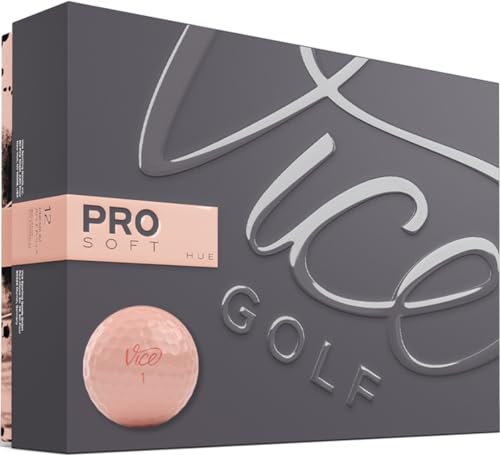 Vice Golf Pro Soft Hue Peach Parfait Urethane Golf Balls - 3 Piece