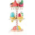 Wooden Ice Cream Stand – Pretend Play Kitchen Food Toy Set