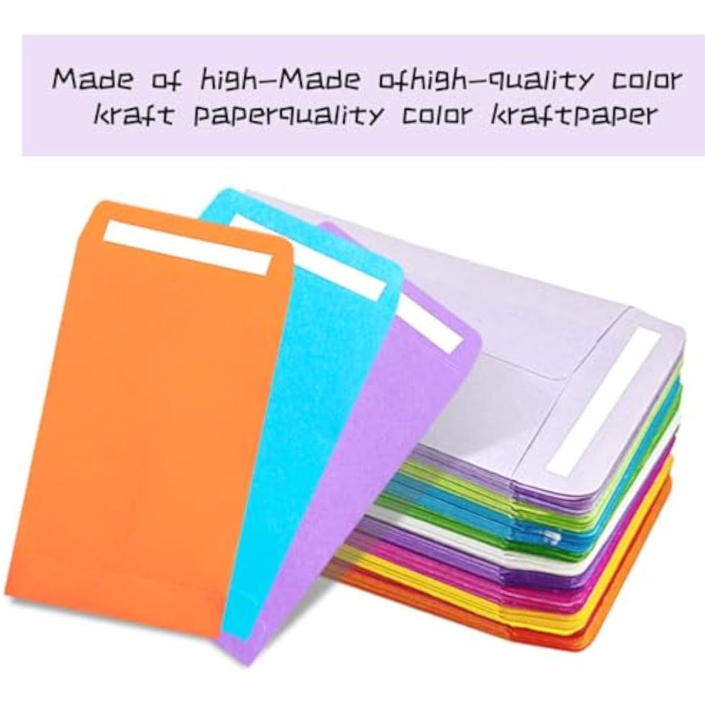 100Pcs Kraft Seed Envelopes | Self-Adhesive Mini Coin Packets