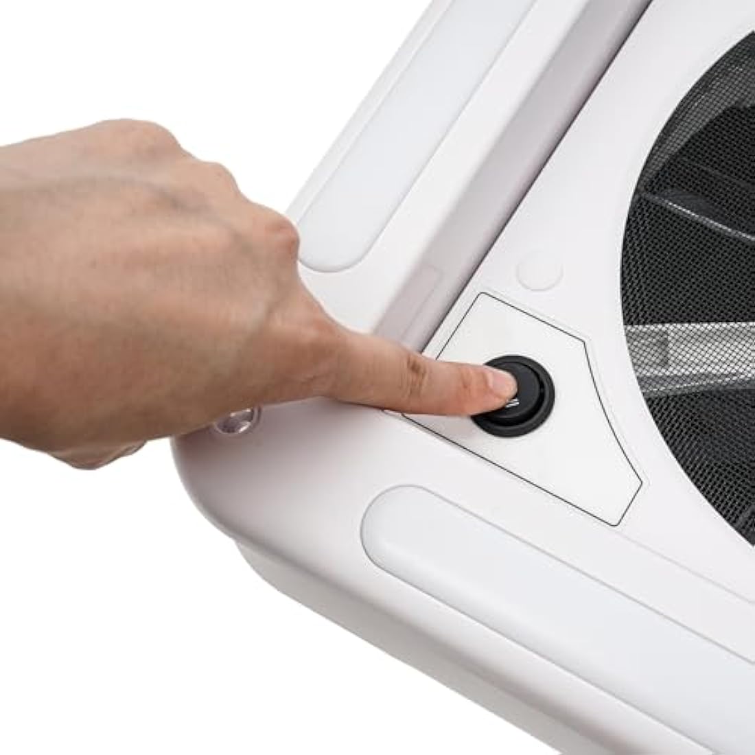 12V RV Roof Vent Fan – 6-Speed Camper Skylight with LED