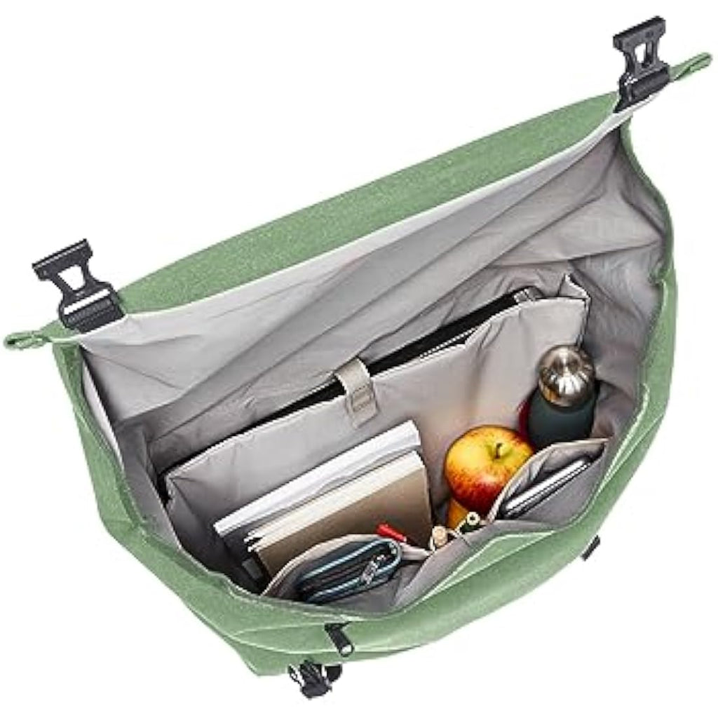 VAUDE 2-in-1 Bicycle Pannier Bag | 20L Waterproof Laptop Bag – Green