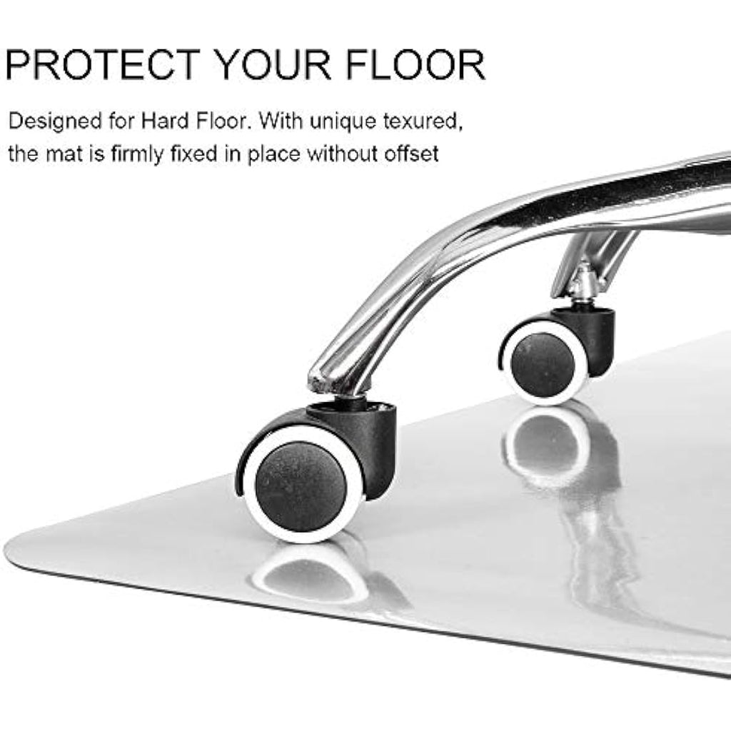 Kuyal Clear PVC Chair Mat for Hard Floors | 75 x 120 cm Floor Protector