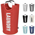DOKEHOM 90L Large Laundry Basket | Waterproof Oxford Clothes Hamper - Red