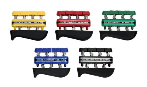 Cando Digi-Flex Hand Exerciser Set – 5 Piece Finger Grip Strengthener