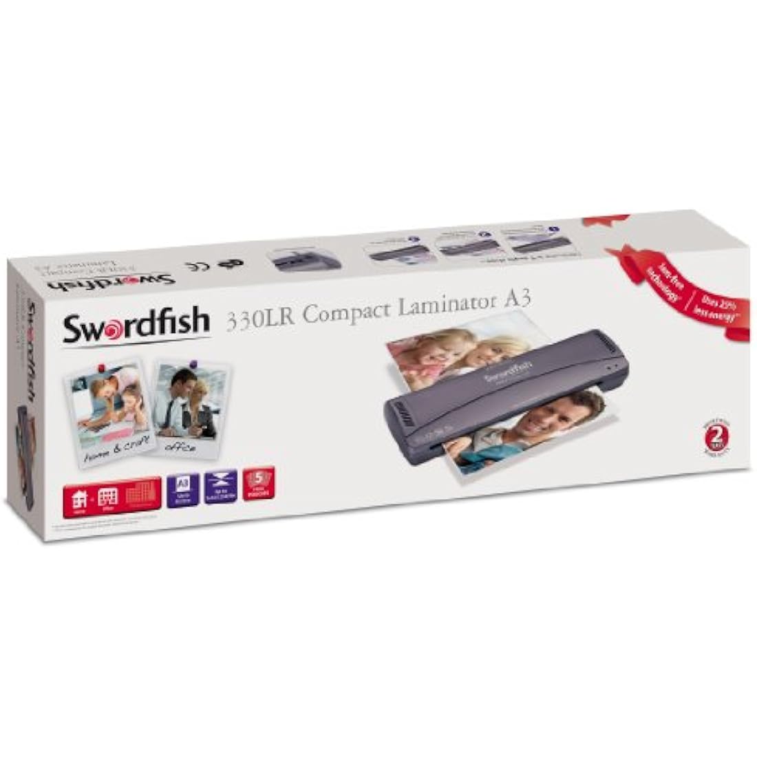 Swordfish 330LR A3 Compact Document Laminator - Energy Efficient Grey