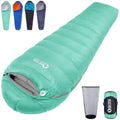 QEZER 4-Season Down Sleeping Bag | 620FP Duck Down Mummy Bag