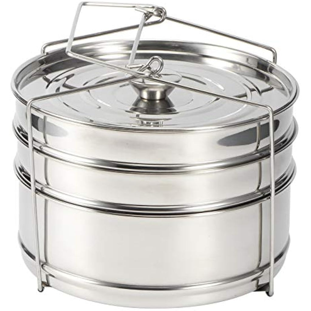 Ladieshow 3 Tier Stainless Steel Stackable Steamer Insert for Pressure Cooker