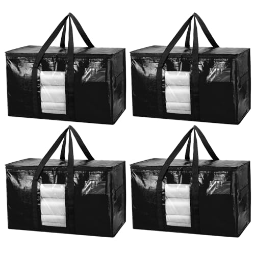 TAILI Moving Bags 4 Pack – Extra Large Heavy Duty Storage Bags with Zips