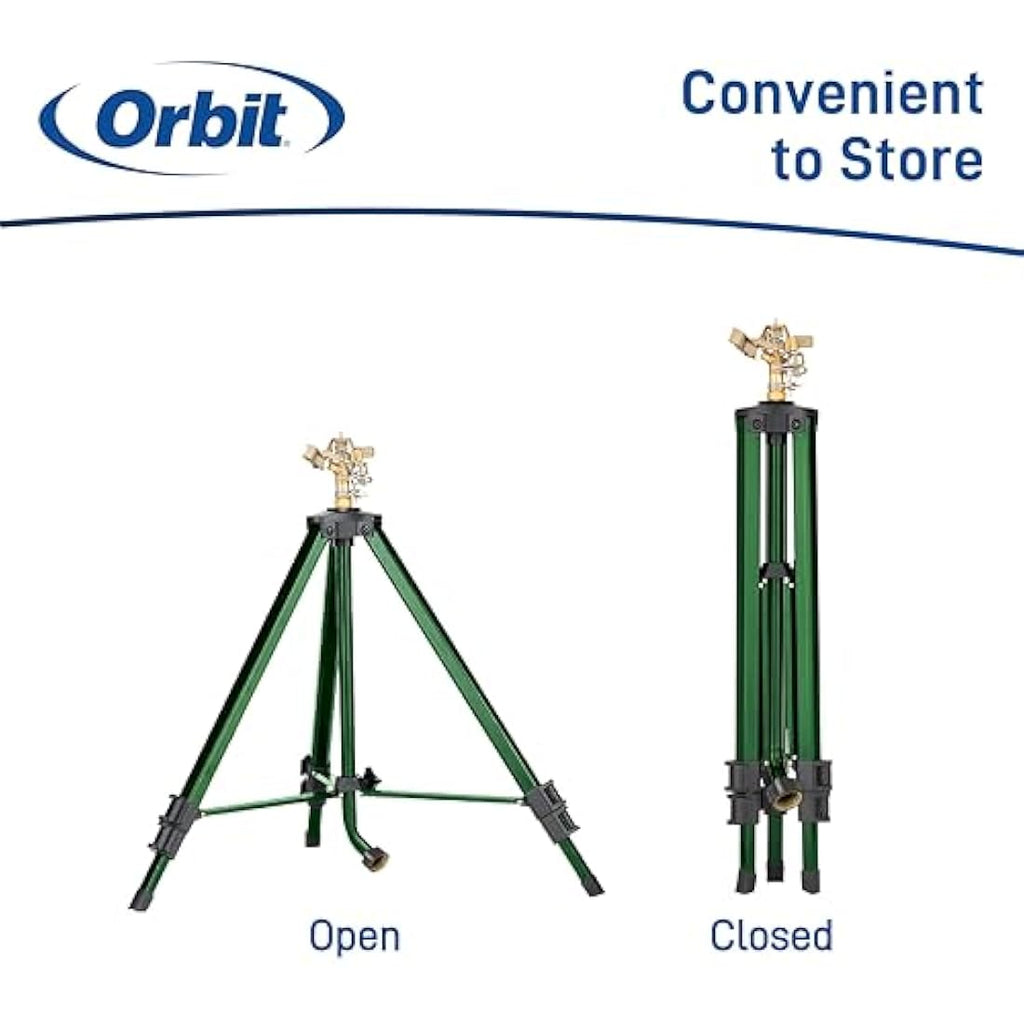 Jolof Store Brass Impact Tripod Sprinkler – Adjustable 360 Degree
