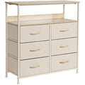 Jolof Store 6 Drawer Fabric Chest of Drawers | Steel Frame Storage Unit