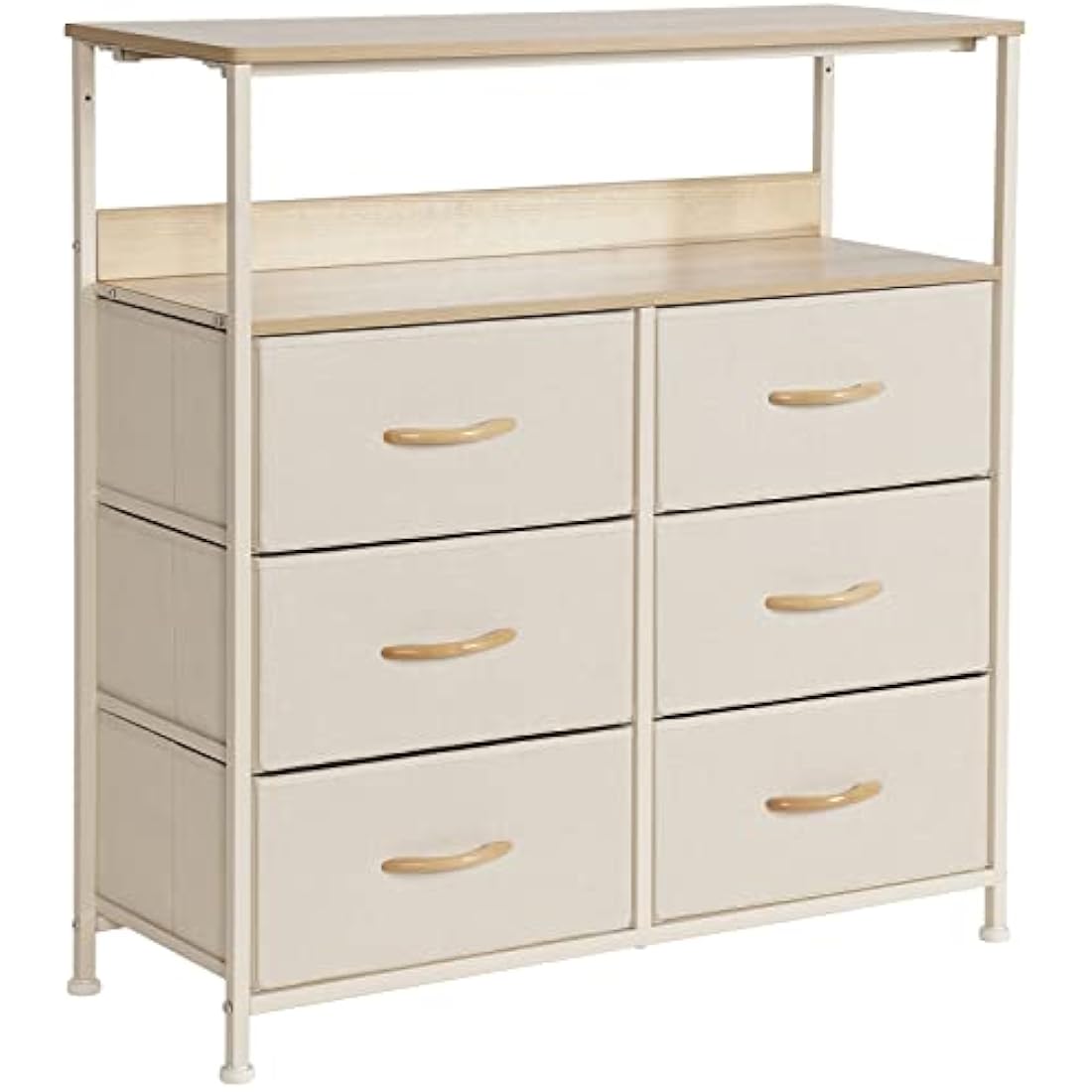 Jolof Store 6 Drawer Fabric Chest of Drawers | Steel Frame Storage Unit