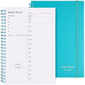 Undated Daily Planner | Hourly Task Organizer - Blue PVC