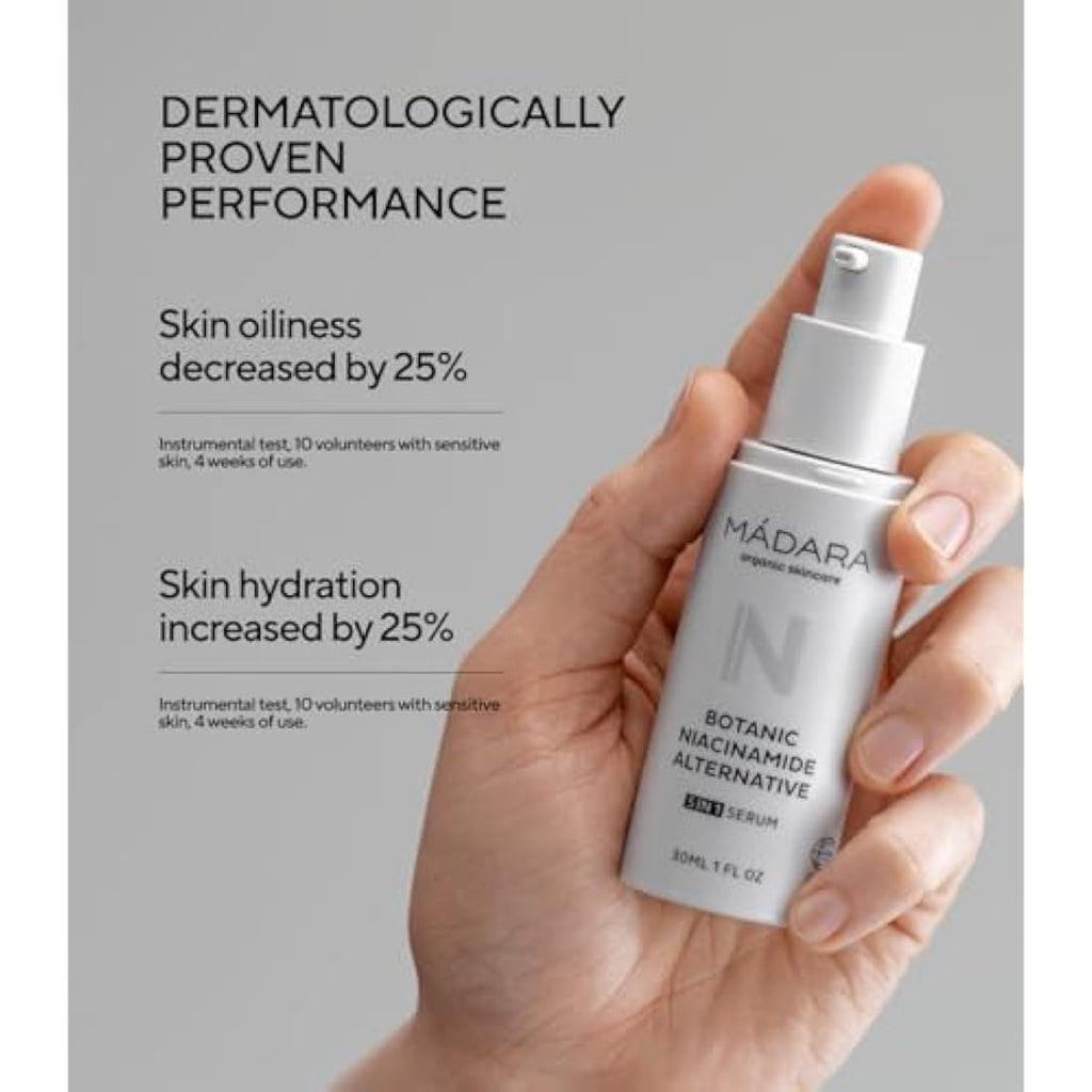 MÁDARA Organic Botanic 5-in-1 Serum – Natural Niacinamide Alternative, 30ml
