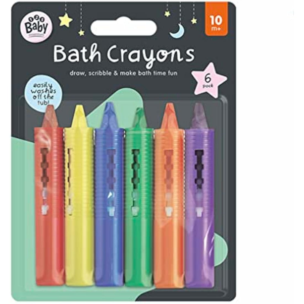 Washable Bath Crayons – Non-Toxic Kids Drawing Toy, 6 Pack